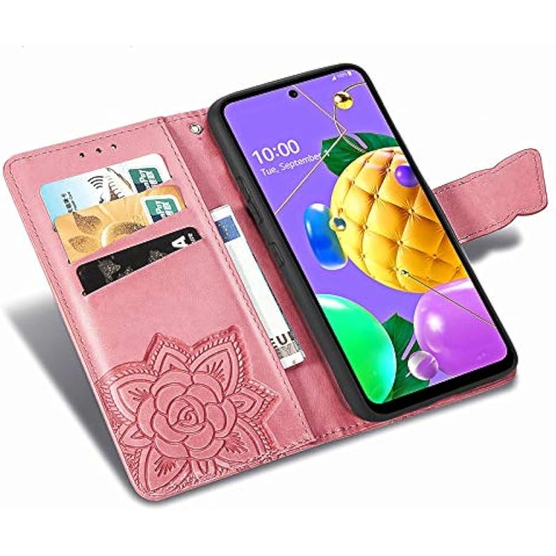 Samsung Galaxy S21 Ultra Wallet Case, 3D erfly Embossing Slim Flip PU Leather Phone Case Magnetic Closure Credit Card Slots Holder Cover for Samsung Galaxy S21 Ultra (Rhinestone Pink) HZD - Image 2